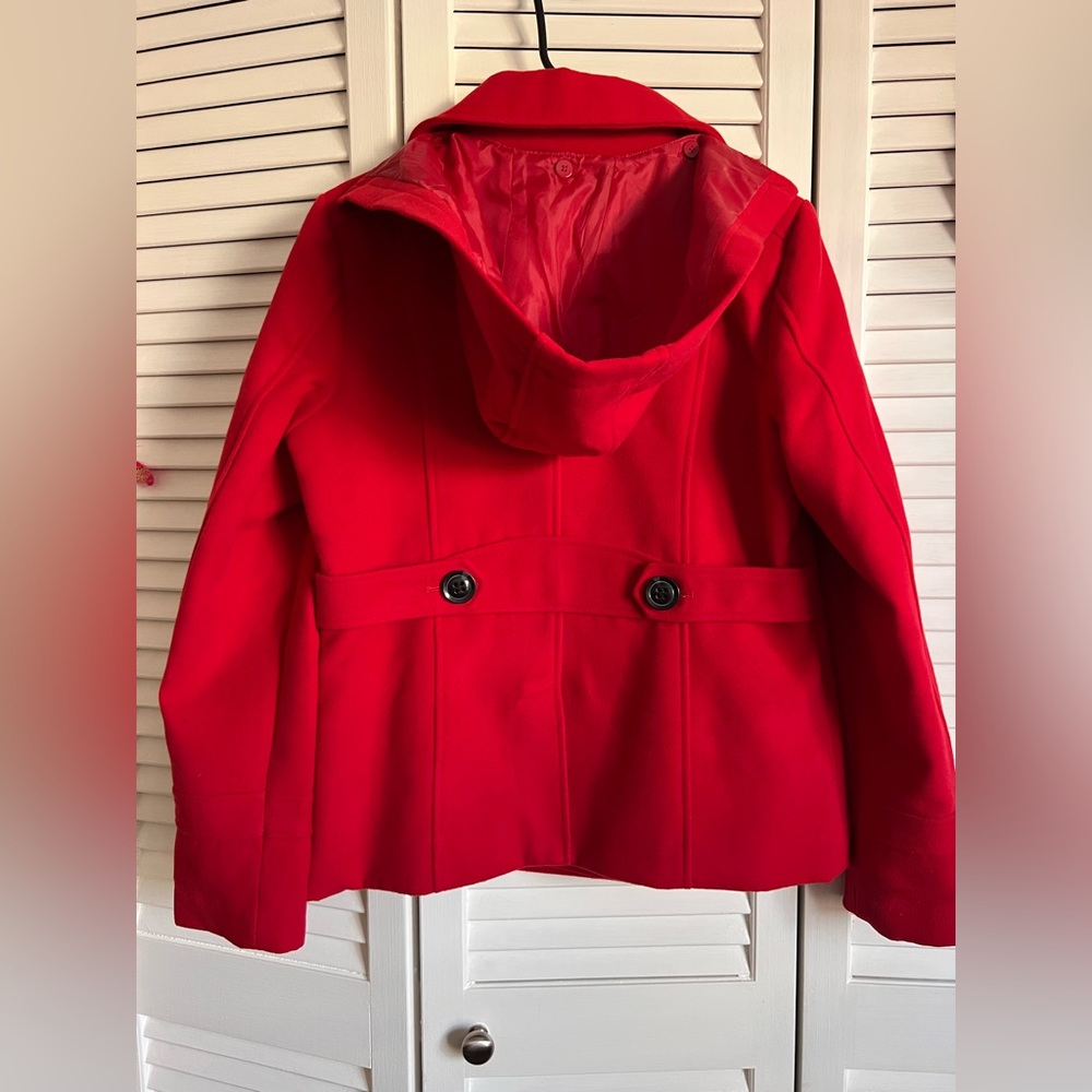 American Rag Red Pea Coat Size Large